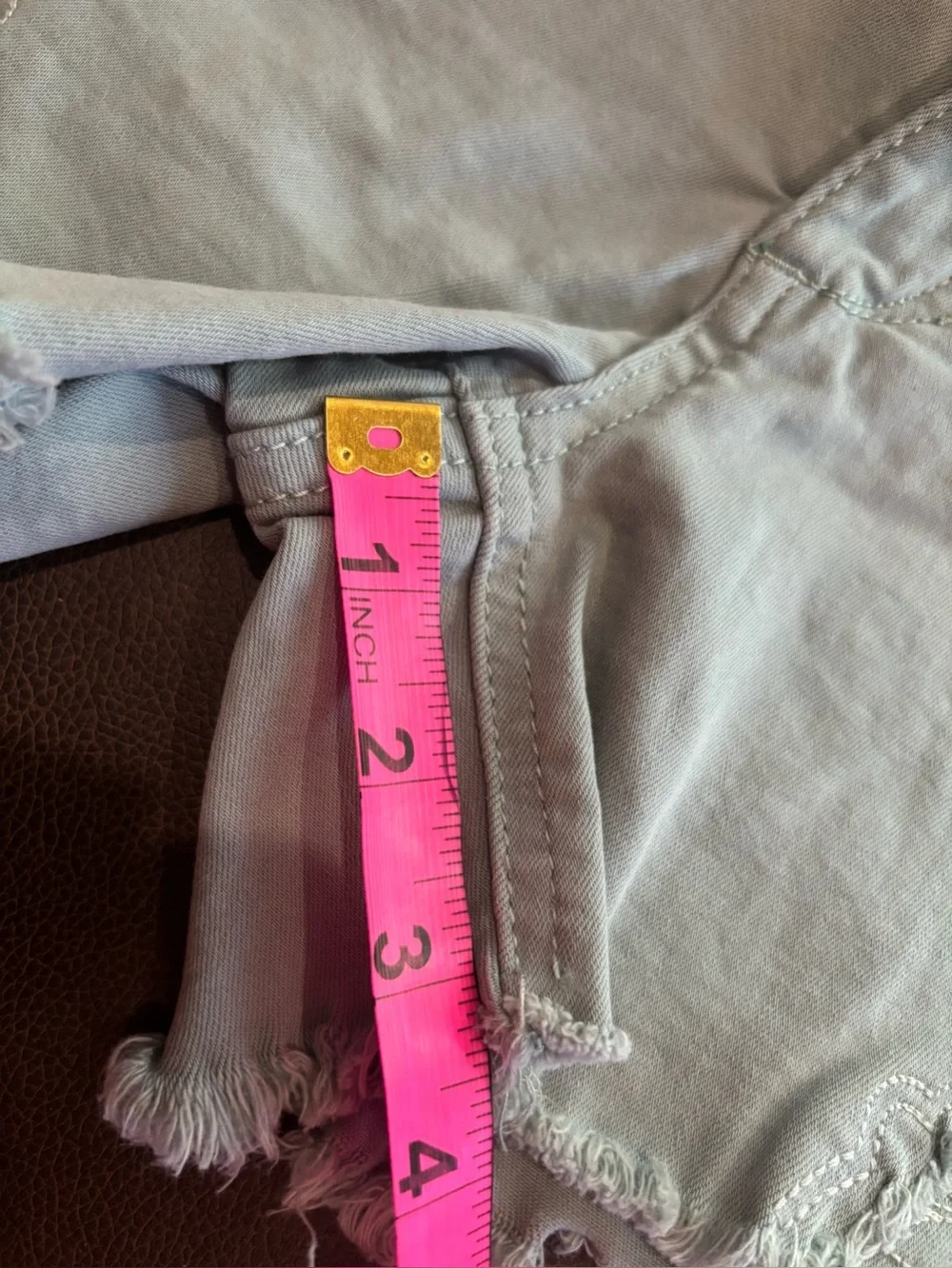 Joe's Jeans Light Sage Green Denim Shorts with Frayed Hem girls 16 women’s 27